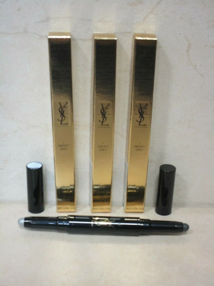 YVES SAINT LAURENT EYE DUO SMOKER #1 SMOKY GREY 2 x 0.03 OZ BOXED (LOT OF 3) - Image 1 of 1