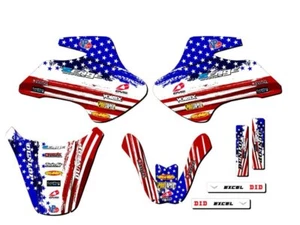 All Years KDX 50 MERICA Usa Senge Graphics Kit Compatible with Kawasaki - Picture 1 of 10