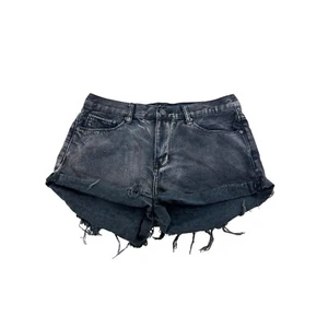 Pantalones cortos de mezclilla CoLAB para mujer 30 de agua salada y canto corte 5 bolsillos bucles de cinturón oscuros - Imagen 1 de 10