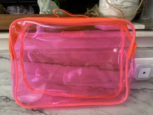 Amika pink travel beauty wash bag, Plastic With Handle - Picture 1 of 7
