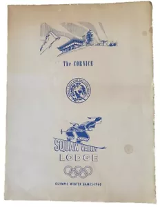 Menù banchetto enogastronomico Beverly Hills Olimpiadi invernali Squaw Valley vintage 1960 - Foto 1 di 6