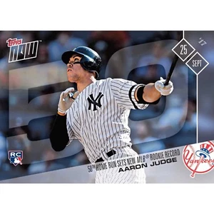 TOPPS NOW #654 AARON JUDGE BREAKS ROOKIE 50 HR RECORD - YANKEES - PASSES MCGWIRE - Picture 1 of 6