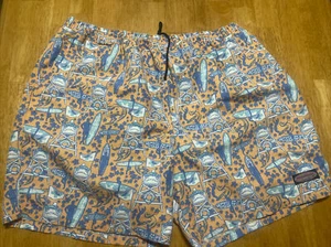 VINEYARD VINES Mens Swim Trunks, Size 2XL, Orange Blue SOUTH BEACH Lifeguard - Picture 1 of 3