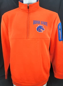 NEW Boise State BSU Broncos Colosseum Orange LS 1/4 Zip Sweatshirt Men's L - Picture 1 of 9