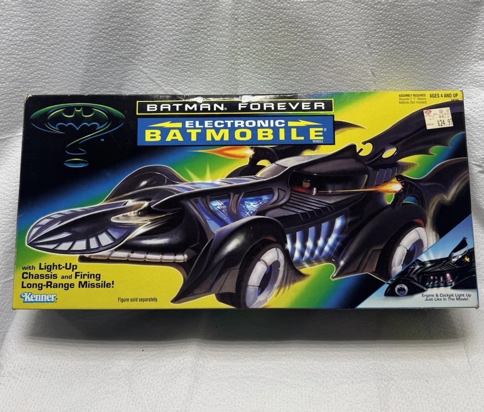 Batimóvil electrónico Kenner 1995 Batman Forever de colección solo en caja Foto 1 de 4