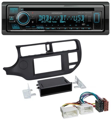 Kenwood MP3 Bluetooth DAB USB CD Autoradio für Kia Rio (UB 2011-2014) schwarz - Bild 1 von 4