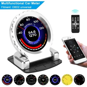 ༝Silver Cammus 2nd Generation Smart OBD2 Gauge LCD Turbo Boost Water Temp RPM - Picture 1 of 24