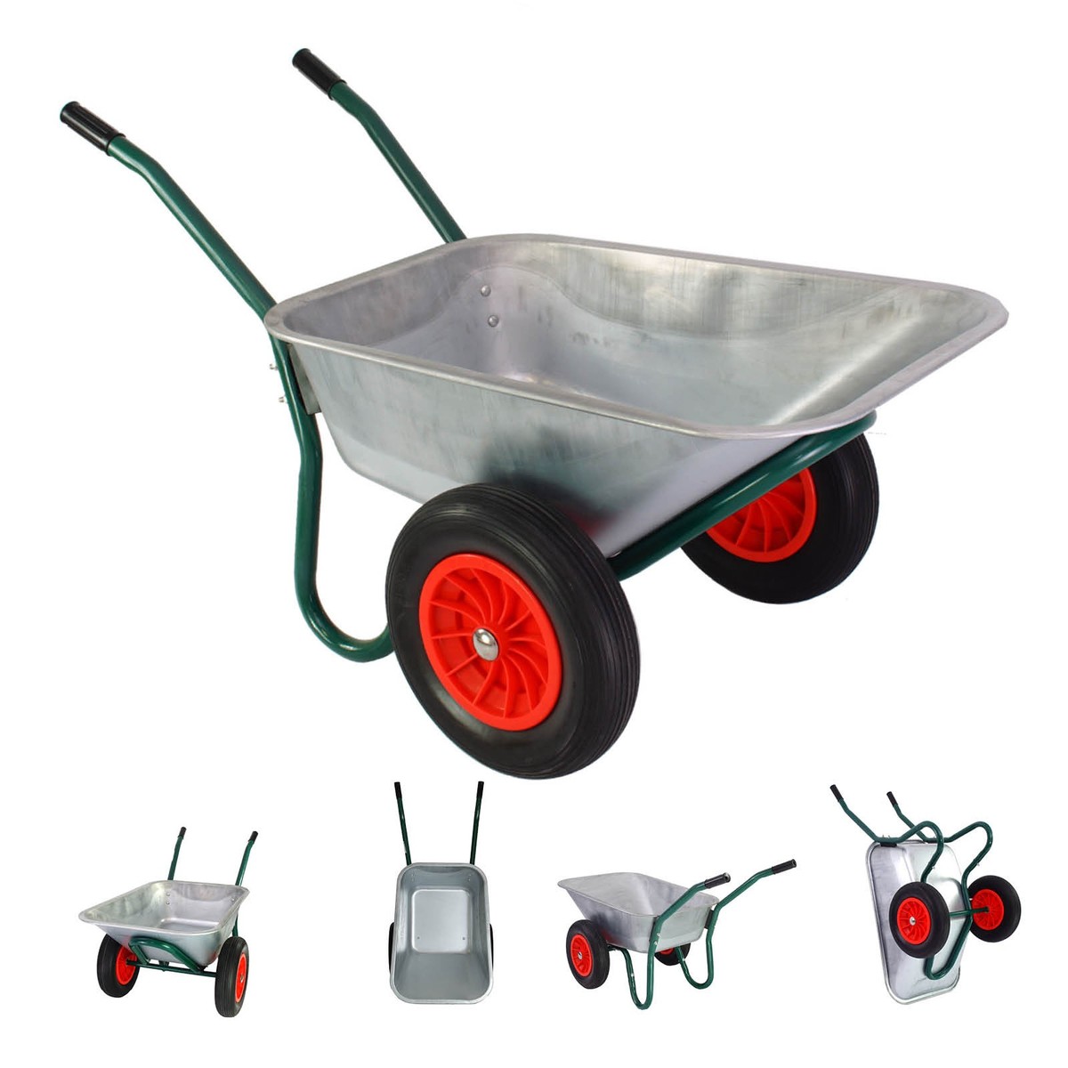 Schubkarre 400L 2-Rad-Karre Hof- & Stallkarre BLAU Futterkarre
