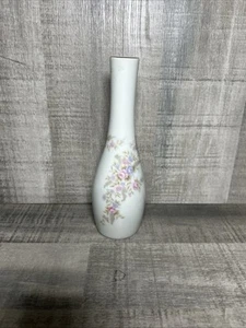 Jarrón vintage Lefton China pastel floral pintado a mano porcelana borde dorado 7053 - Imagen 1 de 6