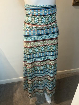 Nuevo con Etiquetas LuLaRoe Verano Multi Estampado Maxi Falda Mujer’s Talla XS ~ cintura hasta tobillos Foto 1 de 4