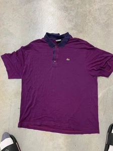 Camisa Polo Lacoste Para Hombre Talla 6 Gris Azul Rojo Rayas Algodón Manga Corta De Colección - Imagen 1 de 4