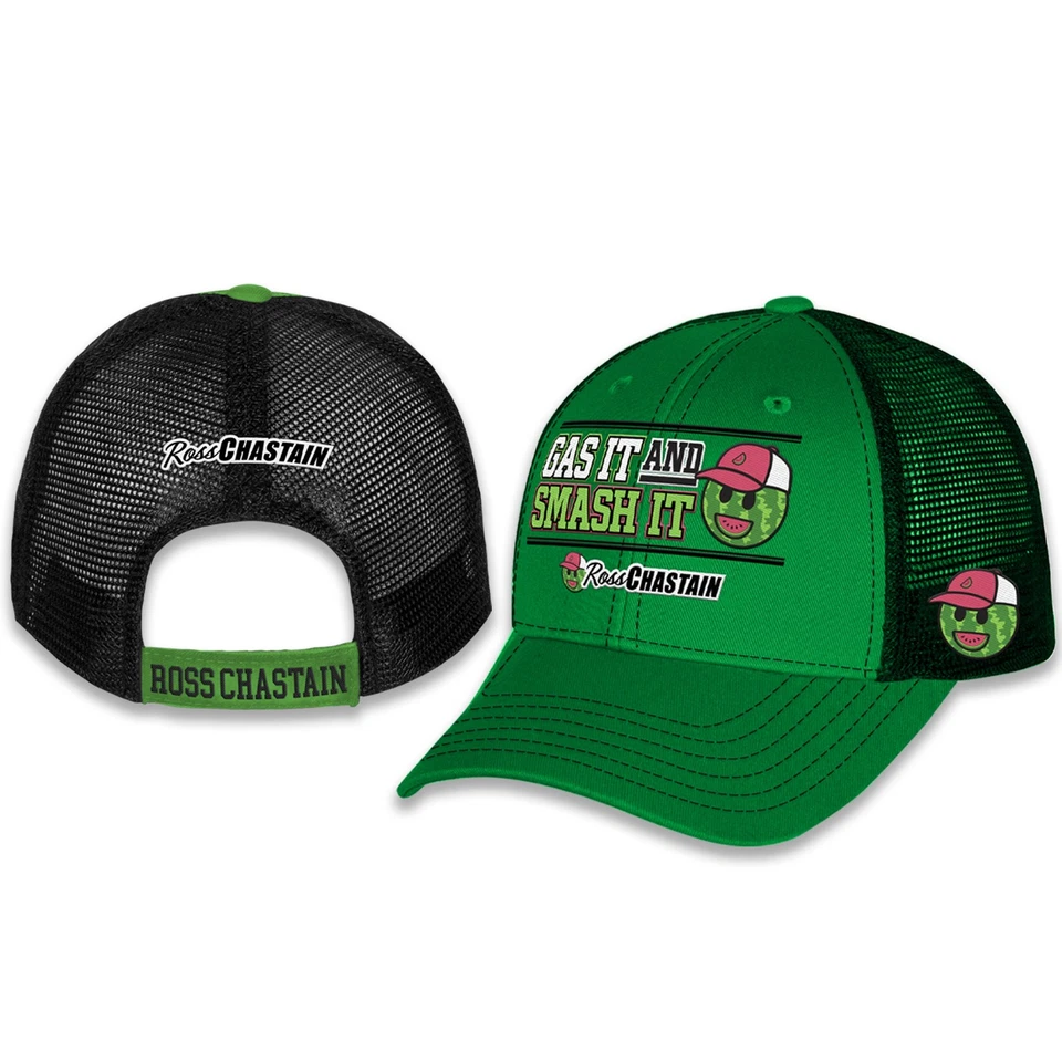 Ross Chastain 2025 Melon Man Gas It and Smash It Mesh Hat Green/Black - Image 1 of 1