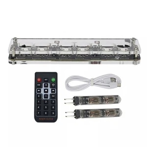 Stylish IN14 Nixie Clock USB Powered Alarm with Remote Control and LEDs - Afbeelding 1 van 9