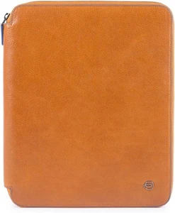 PIQUADRO BLUE SQUARE PB1164B2S CU PORTABLOCCO A4  PELLE  COLORE CUOIO - Picture 1 of 3