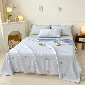 Ice Silk Blanket Cooling Throw Soft Lightweight Blanket for Bedroom Sofa Travel - Picture 1 of 10