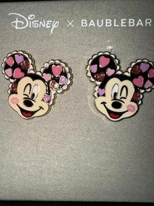 Disney x Baublebar Mickey Mouse Hearts Stud Earrings - Picture 1 of 2