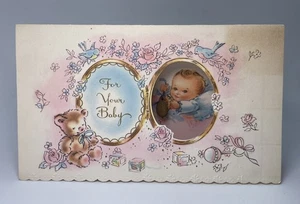 Vintage Babykarte Gesegnete Wundertätige Medaille religiös katholisch unbenutzt ohne Umschlag - Bild 1 von 6