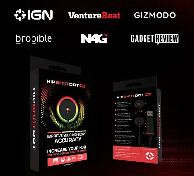 HipShotDot 2.0 PRO Dot LED Aim Assist Mod for FPS games! PS5, PS4, Xbox One, PC - Image 1 of 4