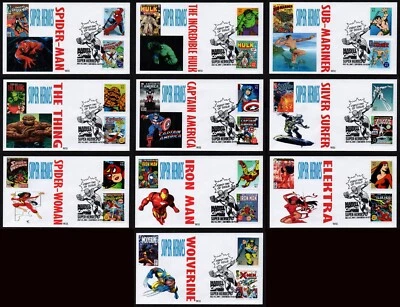 USA, SCOTT # 4159, RARE SET OF 10 WII FDC COVERS 2007 MARVEL COMICS SUPERHEROES - Image 1 of 4