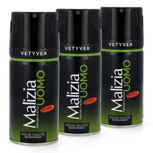 Malizia Uomo Deo Vetyver 3 x150ml Vetiver DEODORANT GRÜN aus Italien - Bild 1 von 7