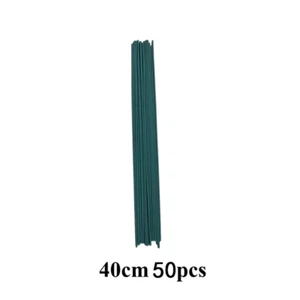 30/40Cm Green Flower Stem Sticks DIY Floral Material Handmade Wire Stems - Picture 1 of 15