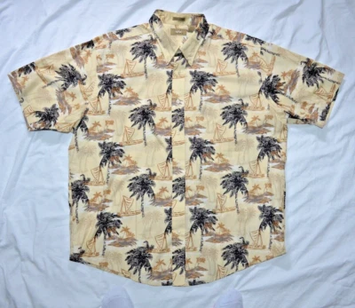 NEW Natural Issue Mens Size XL Button Up Hawaiian Short Sleeve Aloha Shirt - Image 1 of 4