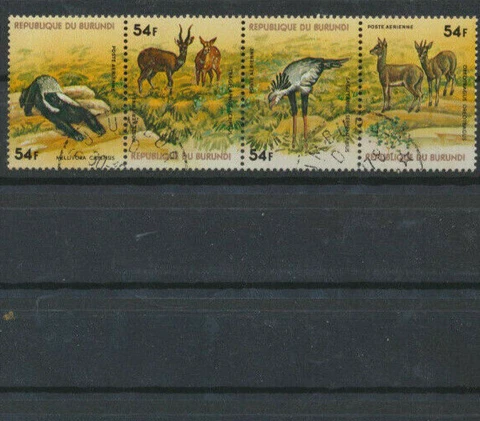 Wild Animals Strips of 4 Burundi #C262 Great for Crafts,Traders, Approvals Cover