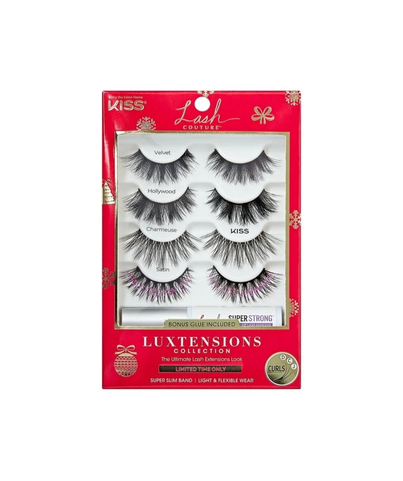 Kiss Lash Couture Luxtensions Collection 4 Pairs Eyelashes & Glue 91238 KLLM07YX - Image 1 of 1