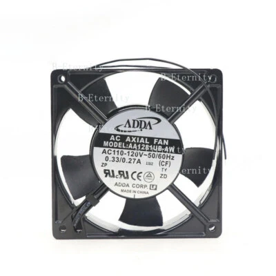 ADDA AA1281UB-AW Axial Fan 110/120V 0.33/0.27A 120*120*38MM Cabinet Cooling Fan - Image 1 of 4