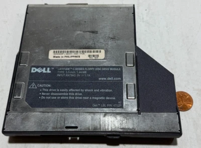 Dell 9802P 3.5" 1.44MB Floppy  Disk Drive Module For Laptop - Image 1 of 4