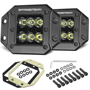 OFFROADTOWN-2pcs 5'' 120W CREE Flush Mount LED Work Light Pod for Toyota 4Runner - Picture 1 of 10