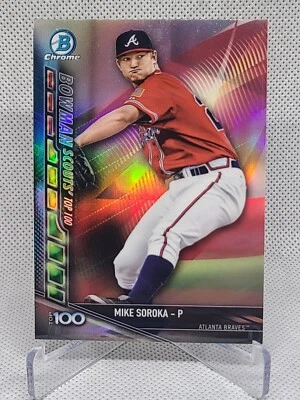 2017 Bowman Chrome Bowman Scouts Updates Mike Soroka #BSU-MS Atlanta Braves - Image 1 of 4