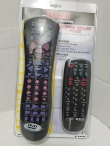 RCA RCU800K Universal remote value pack Two Remotes Rcu303 & Rcu800k New Sealed  - Picture 1 of 5