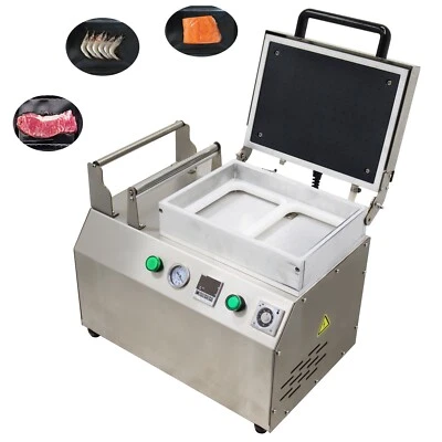 Commercial Bench Vacuum Fitting Machine Fresh Food Packaging Sealer 120-320box/h - Image 1 of 4