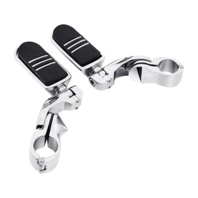 Clavija de pie cromada de 1,25" 1/4" apta para Harley Touring Road Street Glide Foto 1 de 4