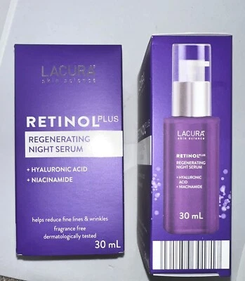 LACURA Retinol Plus Regeneration Night SERUM 30ml Anti Aging x 2pcs - image 1 of 3