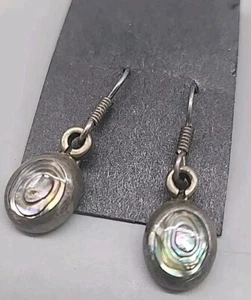 Vintage Labradorite Dangle Sterling Silver Earrings - Picture 1 of 5