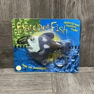Vintage 1999 Think Of It Hatchet Fish Waterproof Squeeze Light Keychain NOS RARE - Picture 1 of 9