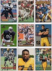 NFL 1990s Mixed 9 Rookie Card Lot Maddox Hill Russell Carter Bruener Salaam - Picture 1 of 2