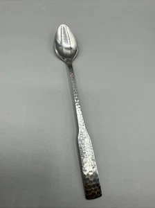 Vintage Rogers Stainless Korea Hammered Iced Tea Spoon Korea Replacement - Picture 1 of 8