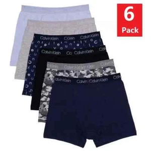 Calvin Klein Boys' Cotton Stretch Boxer Brief Underwear 6-pack Mix Color, M /B5 - Picture 1 of 3