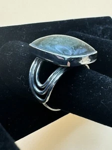Sterling Silver Sheraphinite Ring Size 9.25 - Picture 1 of 13
