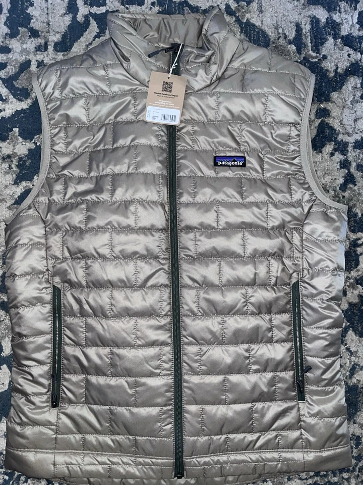 Patagonia Nano Puff Vest 3XL XXXL Sage Green Khaki Tan Puffer Full Zip 84242