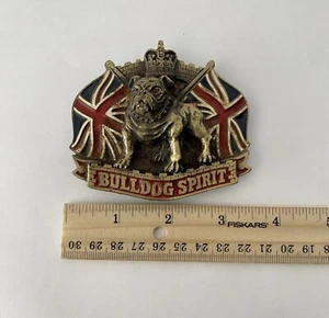 Vintage (1999) British Bulldog Union Jack Belt Buckle Dragon Designs (Rare). - Picture 1 of 7