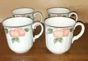 Lote de 4 tazas de café Mikasa DC014 Fruit Panorama 3 3/4" acanaladas - Imagen 1 de 5