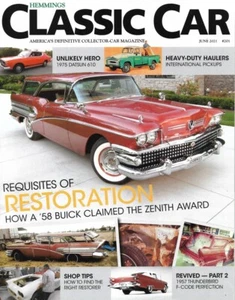 HEMMINGS CLASSIC CAR 2021 JUNE - '75 DATSUN 610, '58 BUICK RESTO,'57 T-BIRD PT2 - Imagen 1 de 1
