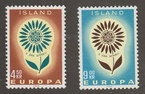 Iceland 1964 #367-68 Europa Issue - VF MNH - Picture 1 of 3