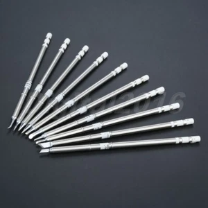 10Pcs/Set T12 Soldering Iron Tips Kit T12-D24 BC2 C4 B2 KU ILS BL BC1 K JI02 - Picture 1 of 10