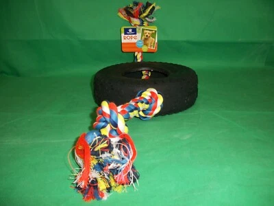 TOP PAW cuerda y 8" neumático juguete, perro, cuerda goma neumático 8" L, remolcador juguete, ayuda para la dentición Foto 1 de 3