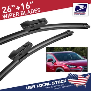 Front Windshield Wiper Blades 26"16" For Subaru Impreza Forester Ascent Lexus NX - Picture 1 of 5
